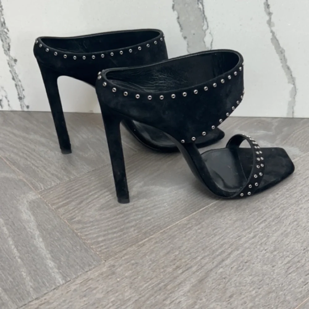 Saint Laurent black studded mule heels – size US 8.5 - Picture 2 of 6